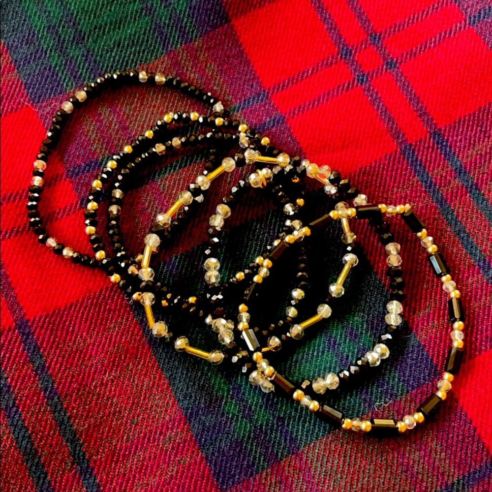 Set of 6 beaded bracelets